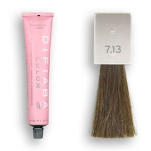 Difiaba Tinte 7.13 Rubio Medio Cenizo Dorado 90ml-