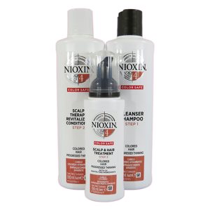 Nioxin 4 Shampoo+Acondiconador+Tratamiento 300ml- Cabello Te&ntilde;ido Caida Severa PROMOCION