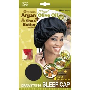 M&M Gorra para Dormir Argan+Olive+Shea Butter Unidad Satin
