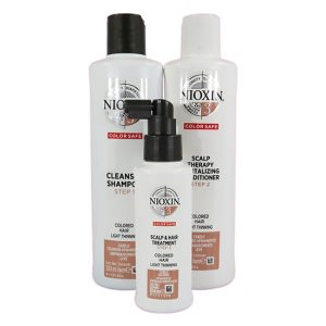 Nioxin 3 Shampoo+Acondicionador+Tratamiento 300ml- Cabello Te&ntilde;ido Caida Moderada PROMOCION