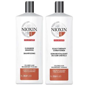 Nioxin 4 Shampoo+Acondicionador 1000ml Cabello Te&ntilde;ido Caida Severa