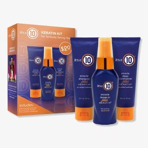 Its a 10 Keratin Kit Shampoo+Acondicionador+LeaveIn 2 Onzas