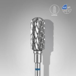 Staleks Expert Fresa de Metal Duro Cilindro Redondeado Azul