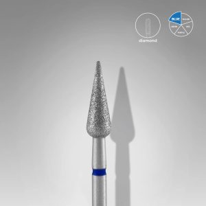 Staleks Expert 100 Punta de Diamante Azul Pera Puntiaguda 4mm
