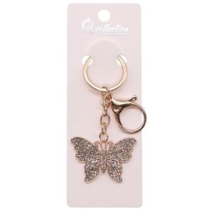 Llavero con Mariposa Dorada