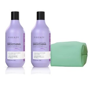 Firenze Home Care Kit- Smoothing Shampoo+Acondicionador+Cosmetiquera