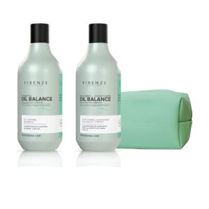 Firenze Home Care Kit- Oil Balance Shampoo+Acondicionador+Cosmetiquera