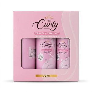 Miss Curly Kit de Viaje 70ml Shampoo+Acondicionador+Crema de Peinado
