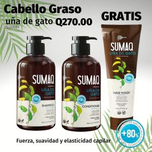 Sumaq U&ntilde;a de Gato Shampoo+Acondicionador+Mascarilla GRATIS